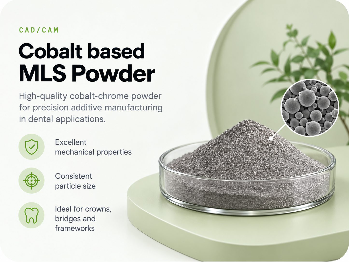 Cobalt based MLS powder